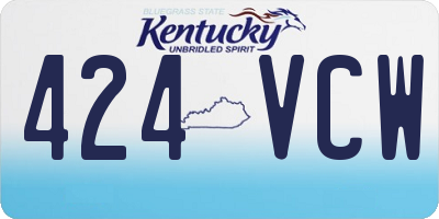 KY license plate 424VCW