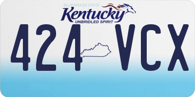 KY license plate 424VCX