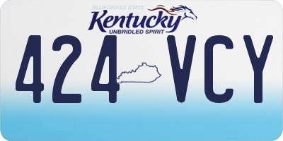 KY license plate 424VCY