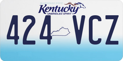 KY license plate 424VCZ