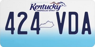 KY license plate 424VDA