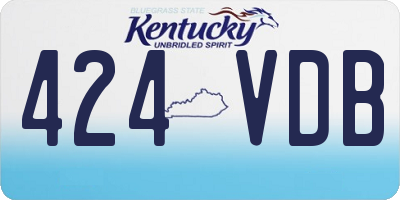 KY license plate 424VDB