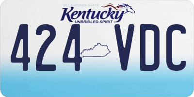 KY license plate 424VDC