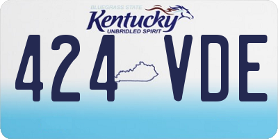 KY license plate 424VDE