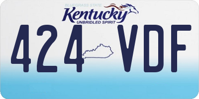 KY license plate 424VDF