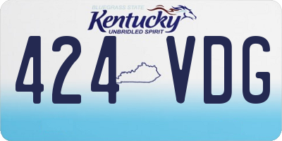 KY license plate 424VDG