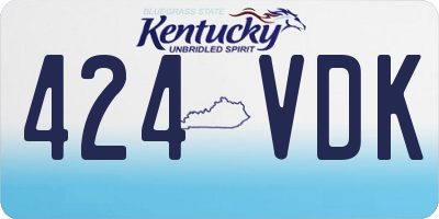 KY license plate 424VDK