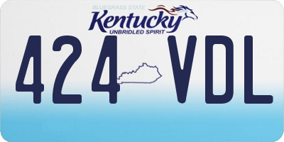 KY license plate 424VDL