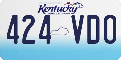 KY license plate 424VDO