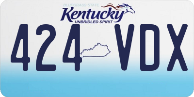 KY license plate 424VDX