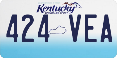 KY license plate 424VEA