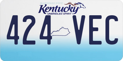 KY license plate 424VEC