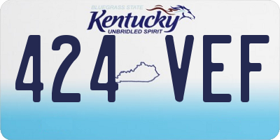 KY license plate 424VEF