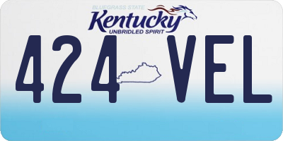 KY license plate 424VEL