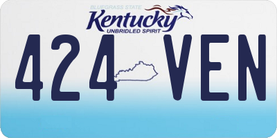 KY license plate 424VEN