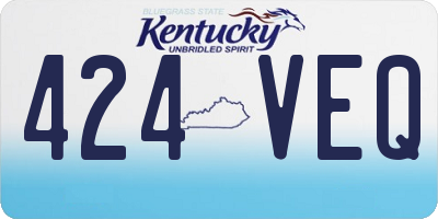 KY license plate 424VEQ