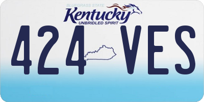 KY license plate 424VES