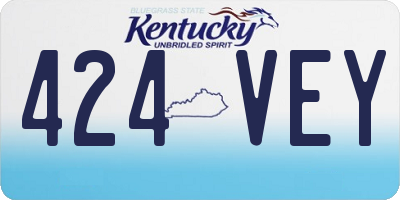 KY license plate 424VEY