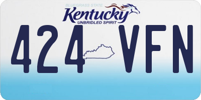 KY license plate 424VFN
