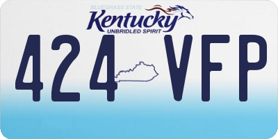 KY license plate 424VFP
