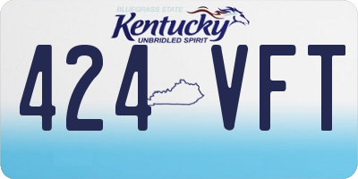 KY license plate 424VFT