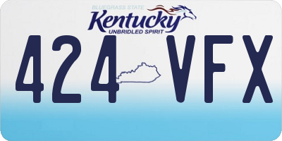 KY license plate 424VFX