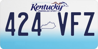 KY license plate 424VFZ