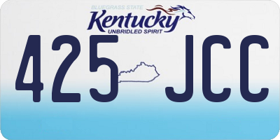 KY license plate 425JCC