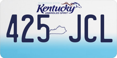 KY license plate 425JCL