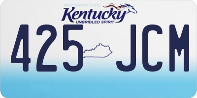 KY license plate 425JCM