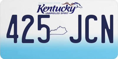 KY license plate 425JCN