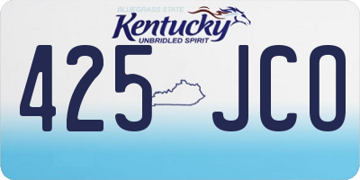 KY license plate 425JCO