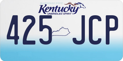 KY license plate 425JCP