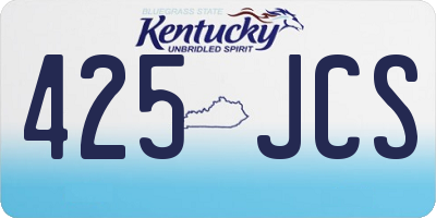 KY license plate 425JCS