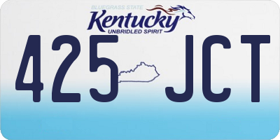 KY license plate 425JCT