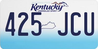 KY license plate 425JCU