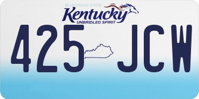 KY license plate 425JCW