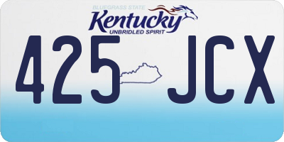 KY license plate 425JCX