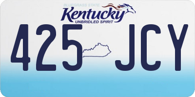 KY license plate 425JCY
