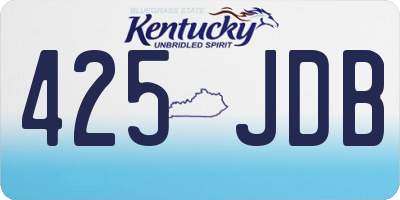 KY license plate 425JDB