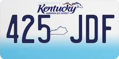 KY license plate 425JDF