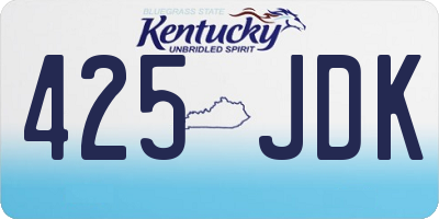 KY license plate 425JDK