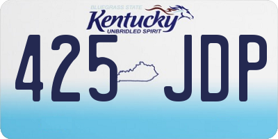 KY license plate 425JDP