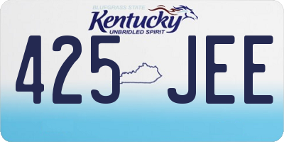 KY license plate 425JEE
