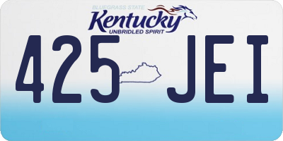 KY license plate 425JEI