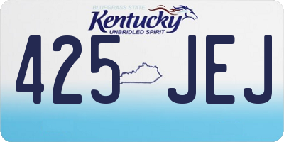 KY license plate 425JEJ