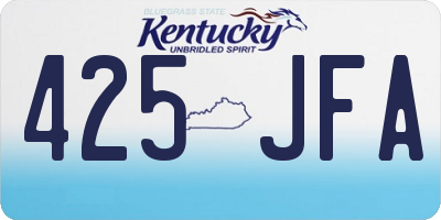 KY license plate 425JFA