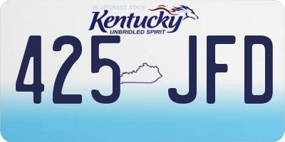 KY license plate 425JFD