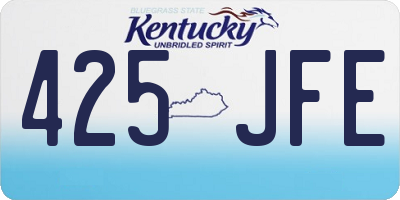 KY license plate 425JFE
