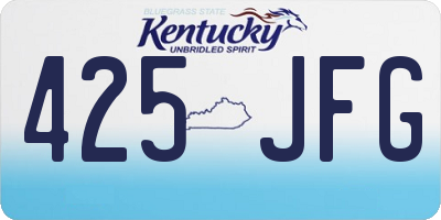 KY license plate 425JFG